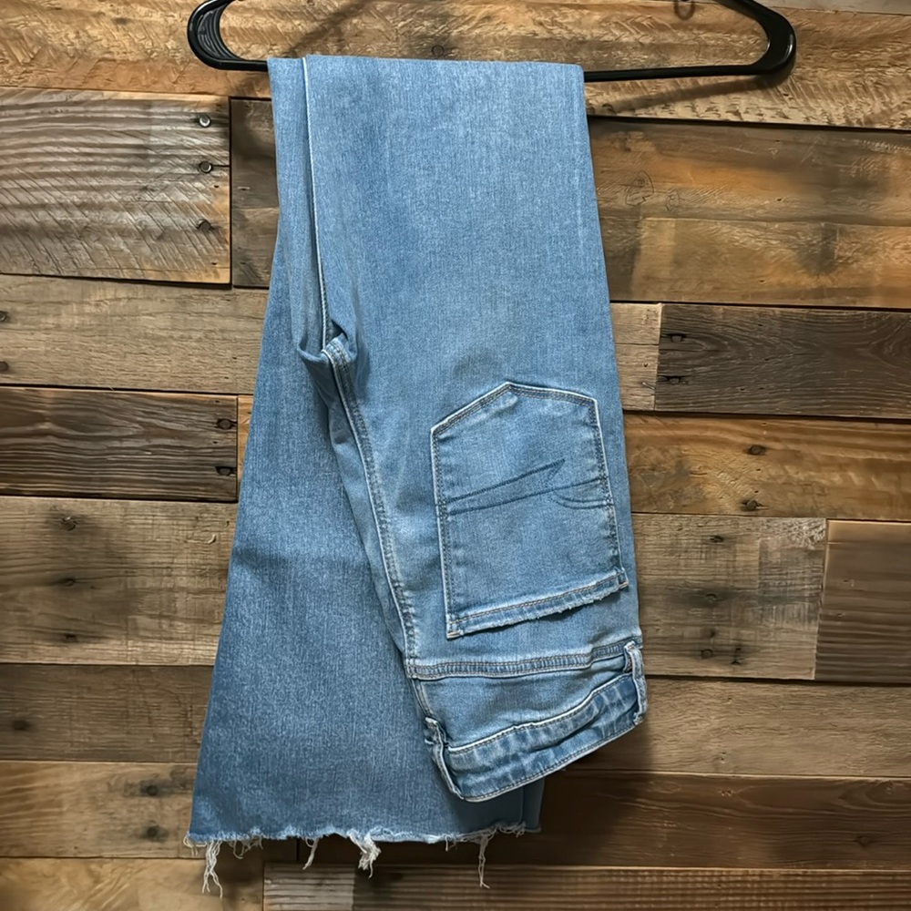 American Eagle distressed flare jeans